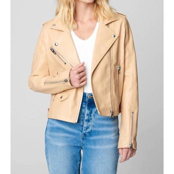 BLANKNYC NWT moto semi-fit jacket in Bone Zipper Silver Hardware - Picture 12 of 13